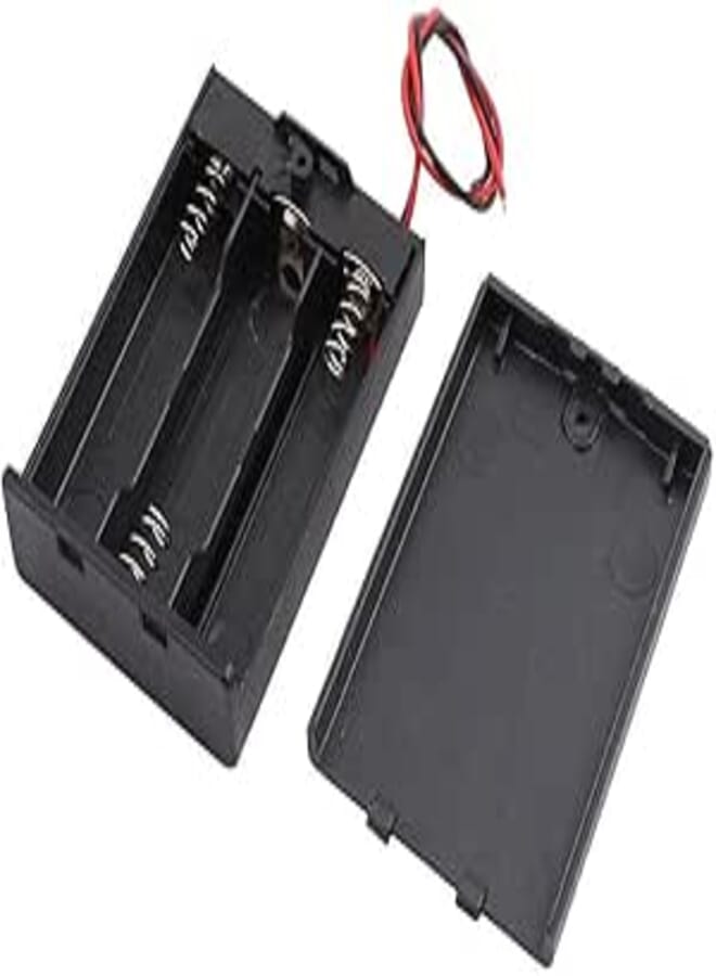 Arduino AA Battery Holder, On/Off Switch (3, Black)